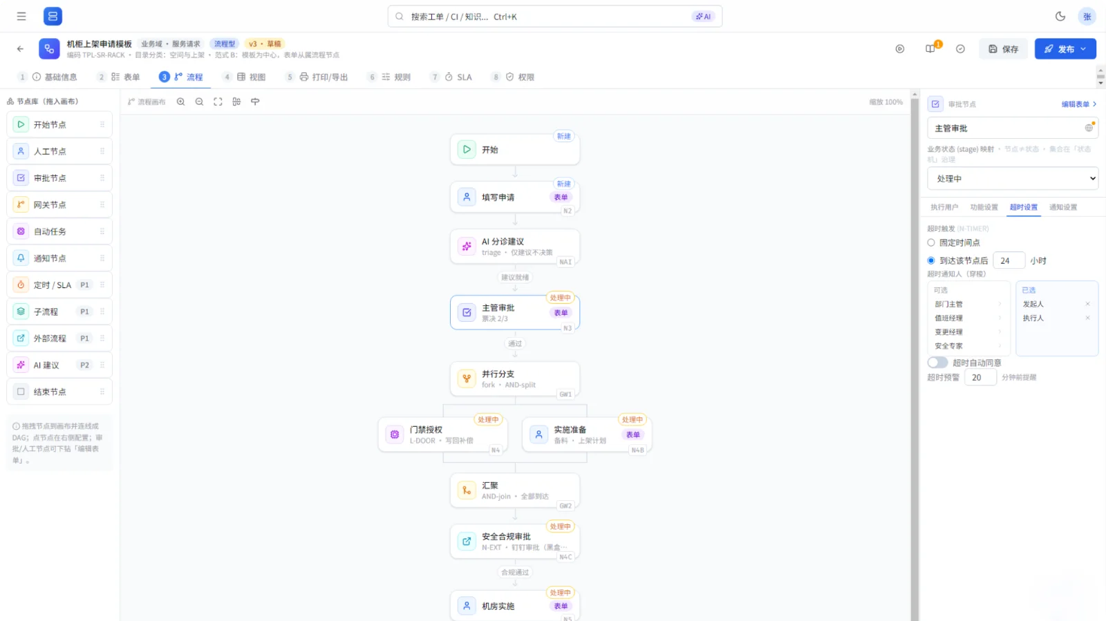现场运维与行业模板库产品界面