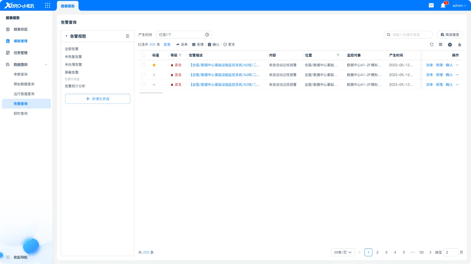 智能报表与运行洞察产品界面